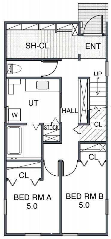 【公開終了】北21条オープンハウスの1F間取り図