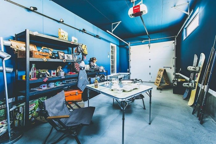 宅飲みをガレージで