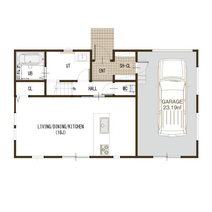 の間取り図 1F