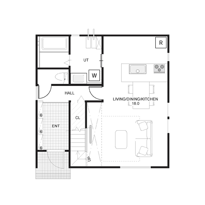 の間取り図 1F