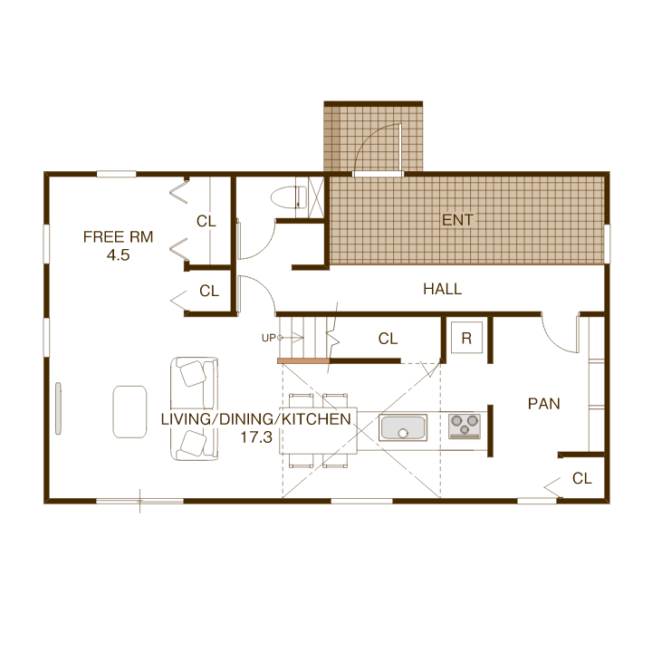 の間取り図 1F